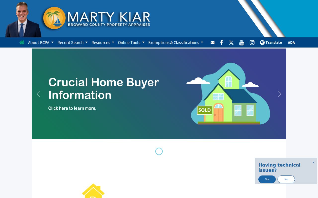 Broward Property Appraiser parcel map used for a Dania Beach street directory search